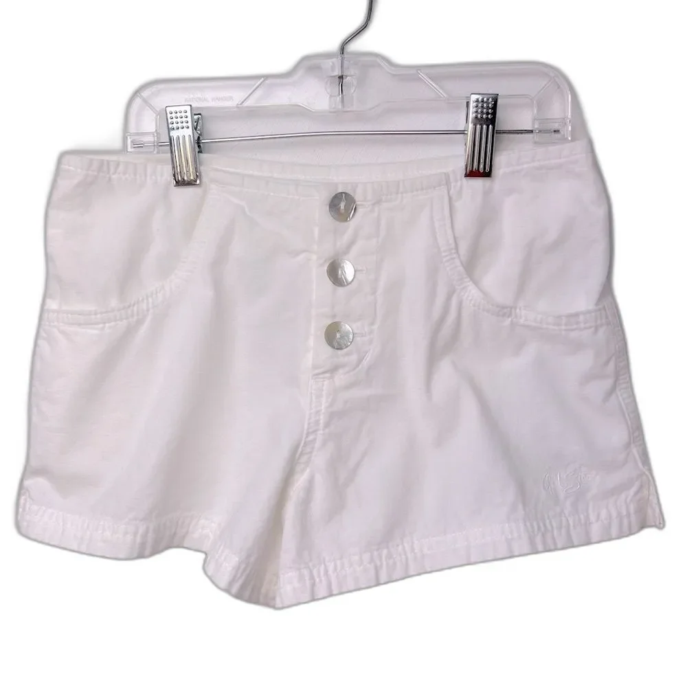 Girl Star Shorts White Size 1/2
